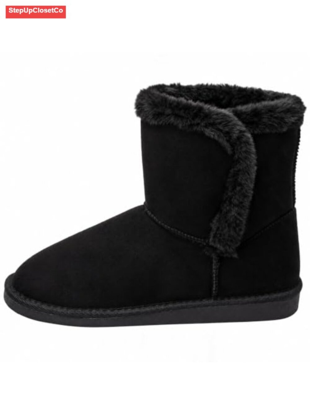Faux Shearling Micro Suede Winter Boots Warm Anti-Slip